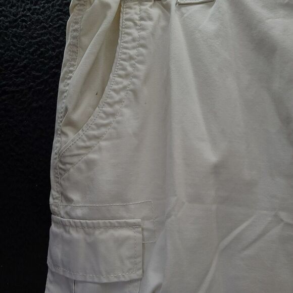 Savane Mens Shorts Beige Size 42 Cotton Blend Button Zip Closure Pockets - Picture 11 of 12